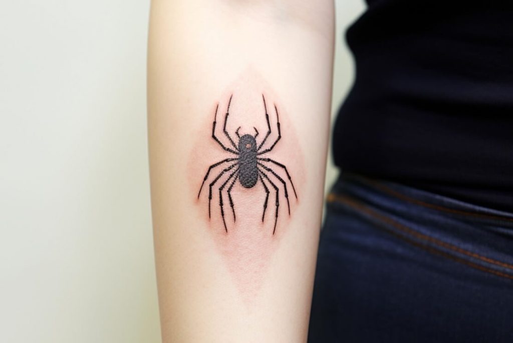 aprendeatatuar - araña brazo