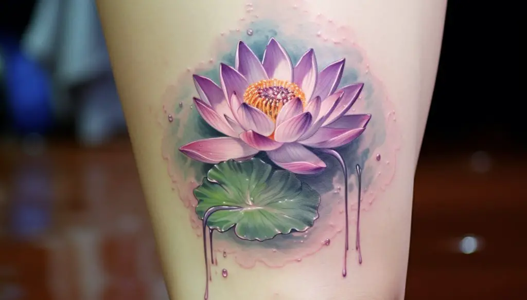 flor de loto significado tatuaje agua