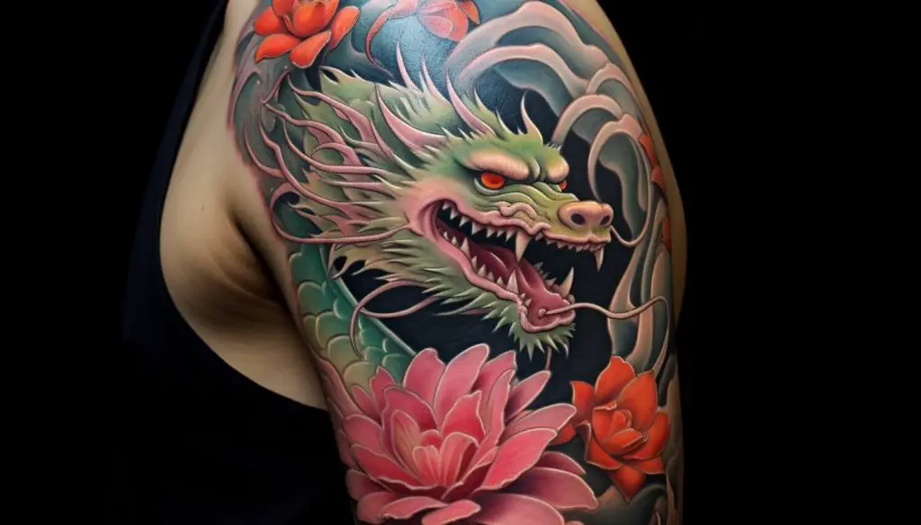 flor de loto significado tatuaje dragon loto