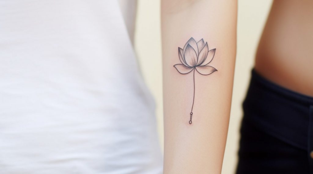 flor de loto significado tatuaje muñeca