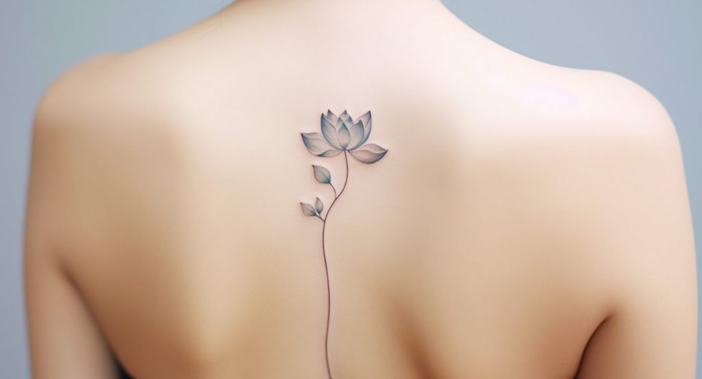 flor de loto significado tatuaje pequeña