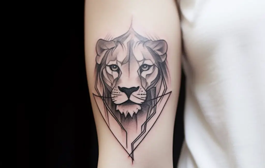 significado de tatuaje leona mujer brazo atras